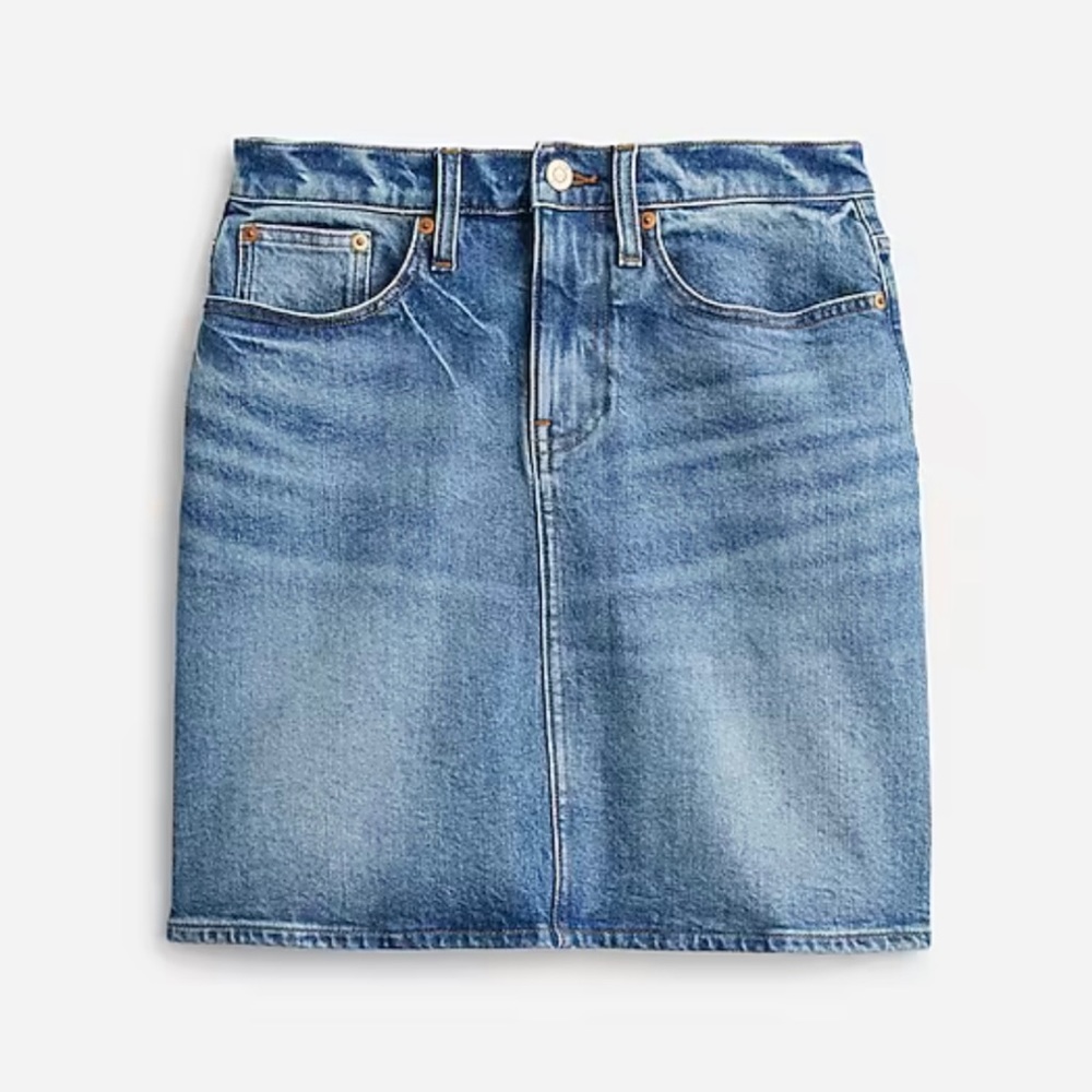 NWT J. Crew Petite Denim Mini Skirt Size 29P in Light Sky Wash